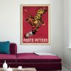 Porto Pitters Vintage Gold Frame Canvas Wall Art – 50×70 cm