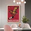 Porto Pitters Vintage Gold Frame Canvas Wall Art – 50×70 cm