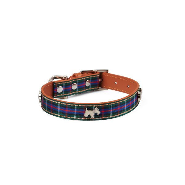 Highland Tartan Dog Collar – Small, Blue