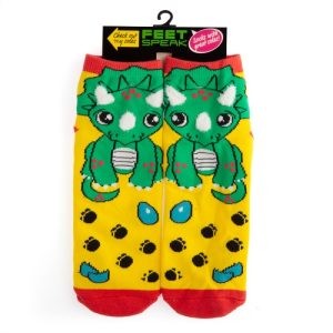 Triceratops Feet Speak Socks