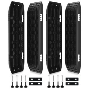 X-BULL Recovery tracks Boards 10T 2 Pairs/ Sand / Mud / Snow Mounting Bolts Pins Gen 2.0 -Black