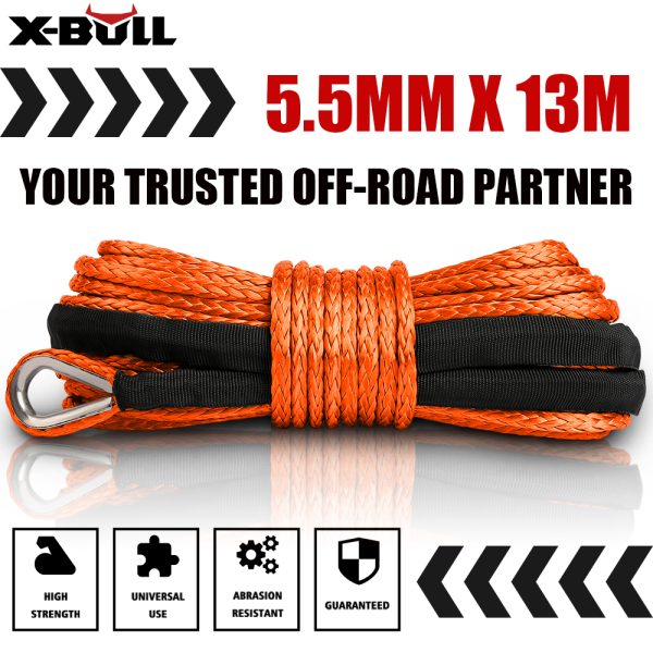 X-BULL 12V Electric Winch 5000LBS Wireless Steel Cable ATV Boat With 13M Synthetic Rope