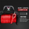 X-BULL Electric Winch 12V Synthetic Rope Wireless 14500LB Remote 4X4 4WD Boat