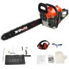 X-BULL Chainsaw Petrol Commercial 62cc 20″ Bar E-Start Tree Pruning Top Handle