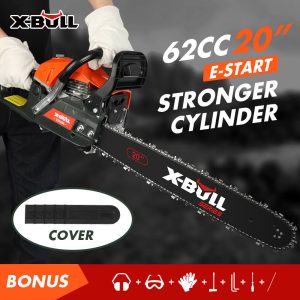 X-BULL Chainsaw Petrol Commercial 62cc 20