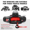 X-BULL Electric Winch 13000LBS 12V Synthetic Rope 28M Wireless Offroad 4WD 4×4