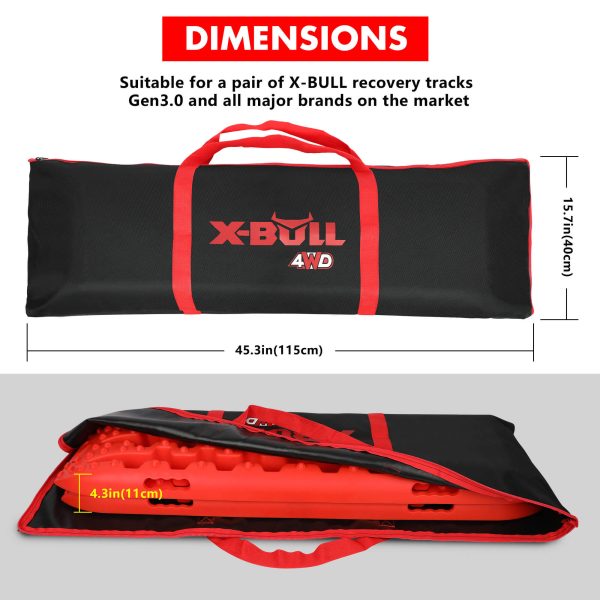 X-BULL Recovery tracks Carry Bag 4×4 Extraction Tred Bag Black