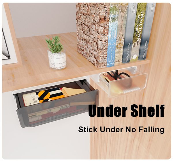 Under Desk Drawer Slide-out Large Office Organizers and Storage Drawers – Small, Black