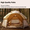 Large Space Luxury Frog Hexagonal Tent 5-8 Person Double Layer – Khaki