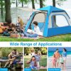 Instant Pop Up Tent For Hiking 2/3/4 Person Camping Tents, Waterproof Windproof Family Tent With Top Rainfly, Easy Set Up, Portable With Carry Bag, Wi – Blue