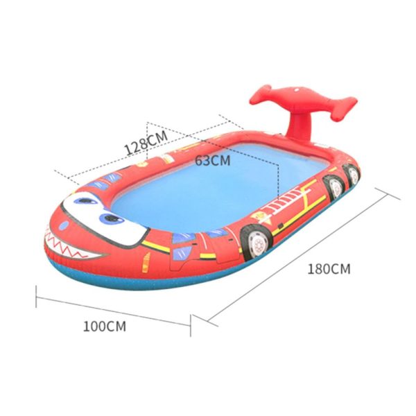 Inflatable Sprinkler Pool for Kids – Fire Engine