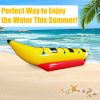 Inflatable Boat Tube 3-Person Towable Tube For Boating  Banana Float