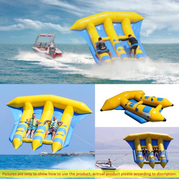 Inflatable 4 Person/Seat Towable Boat  Flying Fish Blower