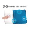 Self Inflating Camping Pillow with Ergonomic Support – Blue