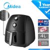 Midea 4L 1500W Multi-functional Air Fryer – Black