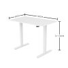 Sit To Stand Up Standing Desk, 120x60cm, 72-118cm Electric Height Adjustable, 70kg Rated, White/White Frame