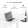 Sit To Stand Up Standing Desk, 120x60cm, 72-118cm Electric Height Adjustable, 70kg Rated, White/White Frame