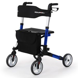 EQUIPMED Rollator Walking Frame Walker Foldable Seat Mobility Aid Aluminium