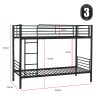 Kingston Sl2in1 King Single Metal Bunk Bed Frame, with Modular Design, Dark Matte Grey