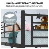 Kingston SlMetal Single over Double Bunk Bed Frame, Dark Matte Grey