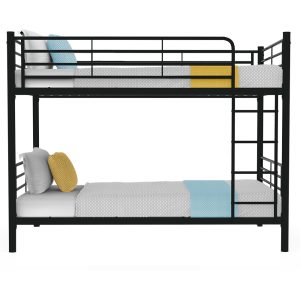 Kingston Sl2in1 Single Metal Bunk Bed Frame, with Modular Design, Dark Matte Grey