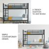 Kingston Sl2in1 Single Metal Bunk Bed Frame, with Modular Design, Dark Matte Grey