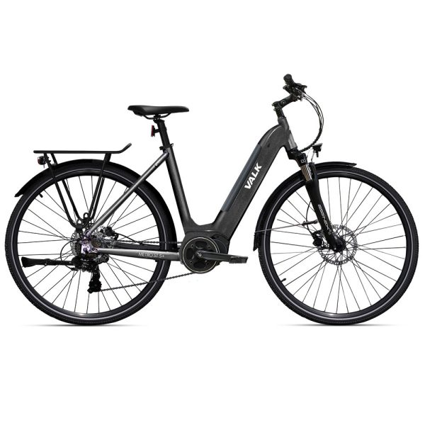 2023 Valk Metro ST 5 + Electric Bike, Mid-Drive, Step-Through, Large – Dark Grey