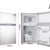 GECKO 95L Portable Fridge Freezer Camping Motorhome Caravan Upright Fridges 12V/24V/240V, Silver