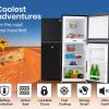 125L Portable Fridge Freezer Camping Motorhome Caravan Upright Fridges 12V/24V/240V – Black