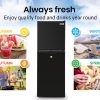 125L Portable Fridge Freezer Camping Motorhome Caravan Upright Fridges 12V/24V/240V – Black