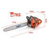 Petrol Commercial Chainsaw 22 Bar E-Start Tree Pruning Chain Saw Top Handle. – 62SX MTM