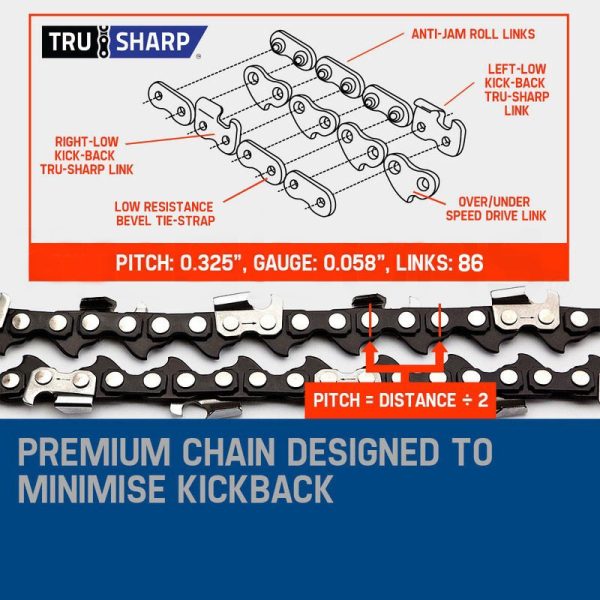 Petrol Commercial Chainsaw 22 Bar E-Start Tree Pruning Chain Saw Top Handle. – 62SX MTM