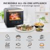 EUROCHEF 18L 9-in-1 Combi Steam Oven and Air Fryer, Black