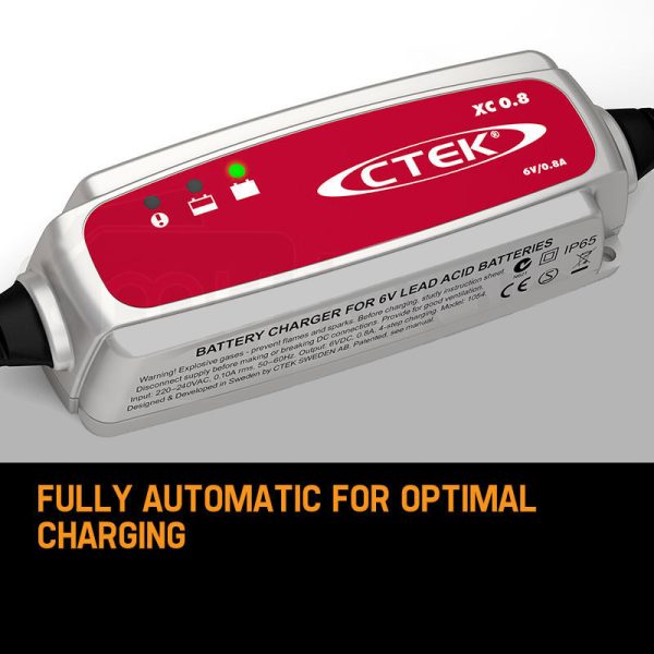 CTEK XC0.8 6V DC Smart Battery Charger 6 Volt Vintage Car Motorcycle Bike