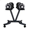 ATIVAFIT 2x 25kg Adjustable Dumbbell Set Weights Dumbbells Home Fitness Stand