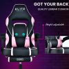 OVERDRIVE Gaming Chair Pink Racing Computer Office Ergonomic Reclining Footrest