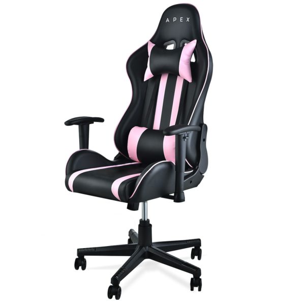 OVERDRIVE Reclining Pink Gaming Chair Office Computer Ergonomic Racing Seat