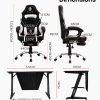 OVERDRIVE Gaming Chair Desk Racing Seat Setup PC Combo Office Black Table Foot