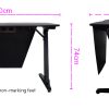 OVERDRIVE Gaming Desk 120cm PC Table Setup Computer Carbon Fiber Style – Black