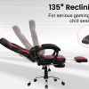 OVERDRIVE Gaming Chair Desk Racing Seat Setup PC Combo Office Table Black Red