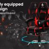 OVERDRIVE Gaming Chair Desk Racing Seat Setup PC Combo Office Table Black Red