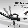 OVERDRIVE Gaming Chair with Footrest and Desk Setup Combo, Black & Grey