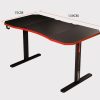 OVERDRIVE Gaming Desk 139cm PC Table Setup Computer Carbon Fiber Style – Black and Red