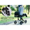 EQUIPMED Knee Scooter Walker, Disc Brake – Suspension Bag – Broken Leg Ankle Foot Mobility – Crutches Alternative –