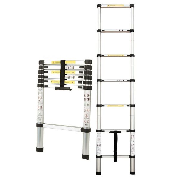 Bullet Telescopic Aluminium Ladder Alloy Extension Extendable Steps – 2 M