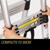 Bullet Multipurpose Telescopic Folding Ladder Aluminium Alloy Extension – 3.8 M