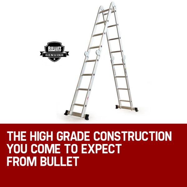 BULLET Pro Multi-Purpose Ladder Aluminium Extension Folding Adjustable Step – 4.7 M