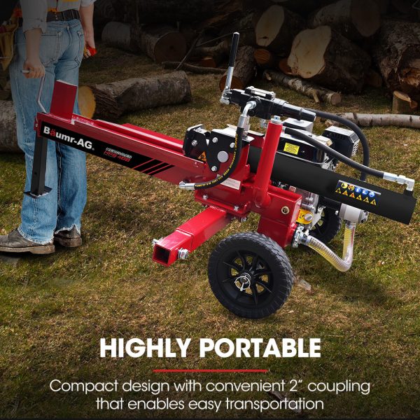 Baumr-AG 12 Tonne Petrol Hydraulic Wood Log Splitter – HPS400