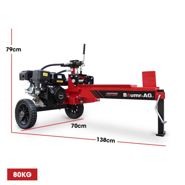 Baumr-AG 12 Tonne Petrol Hydraulic Wood Log Splitter – HPS400