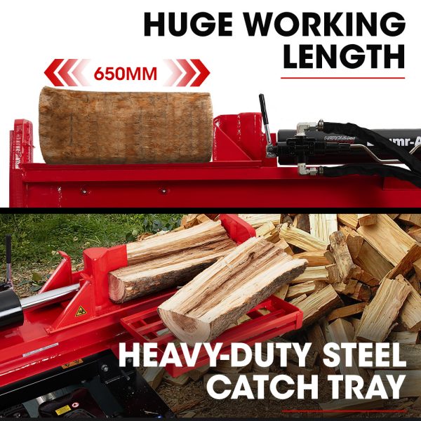 Baumr-AG 40 Tonne Petrol Hydraulic Horizontal and Vertical Towed Wood Log Splitter – HPS700